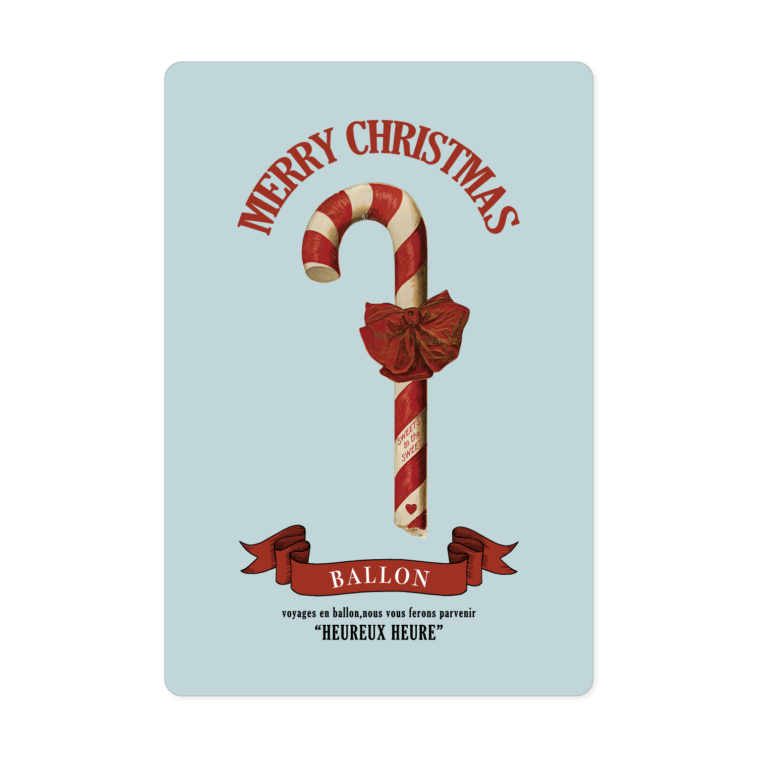 NOEL】クリスマスメッセージカード | Candy Cane - キャンディケイン