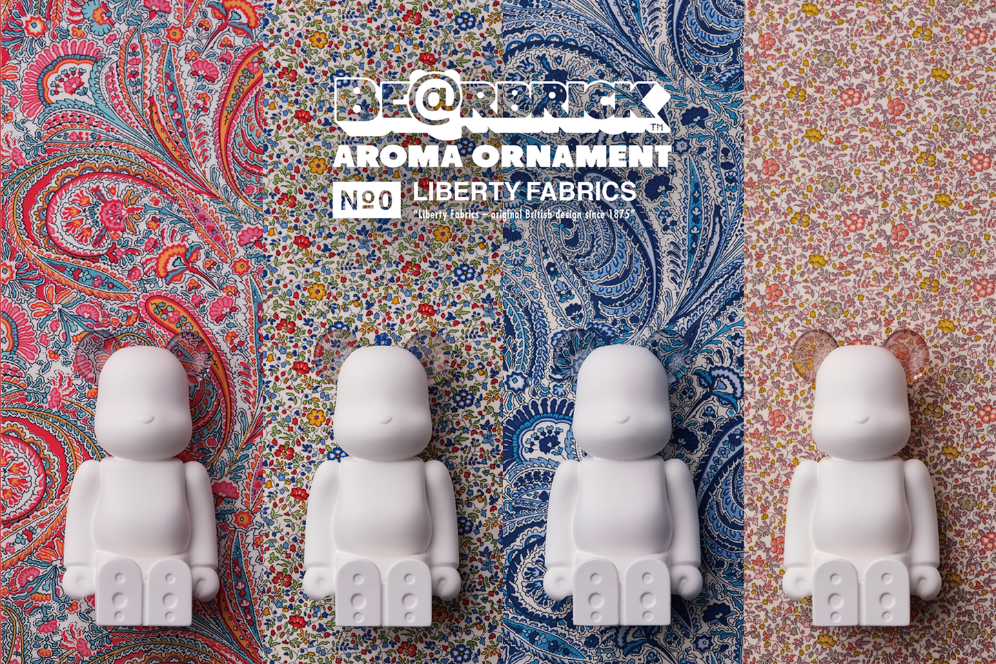 BE@RBRICK AROMA ORNAMENT No.0 LIBERTY FABRICS / Katie and Millie NATURAL COLOR