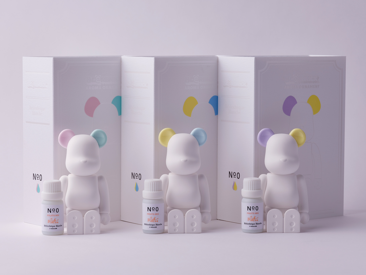 BE@RBRICK AROMA ORNAMENT No.0 COLOR SWEET W-DOUBLE- PURPLE YELLOW